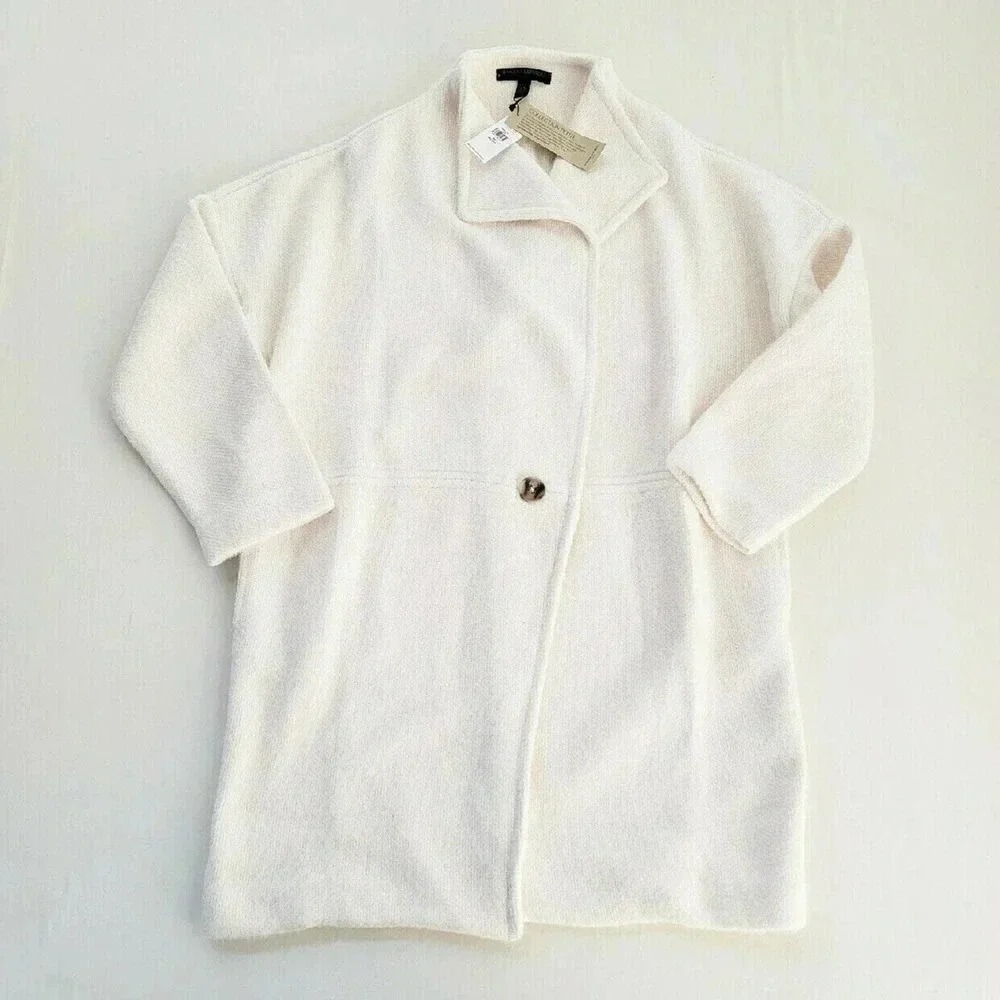 Banana Republic Eyelash Cardigan Women XS Petite Ivory NWT Heavyweight Soft Knit